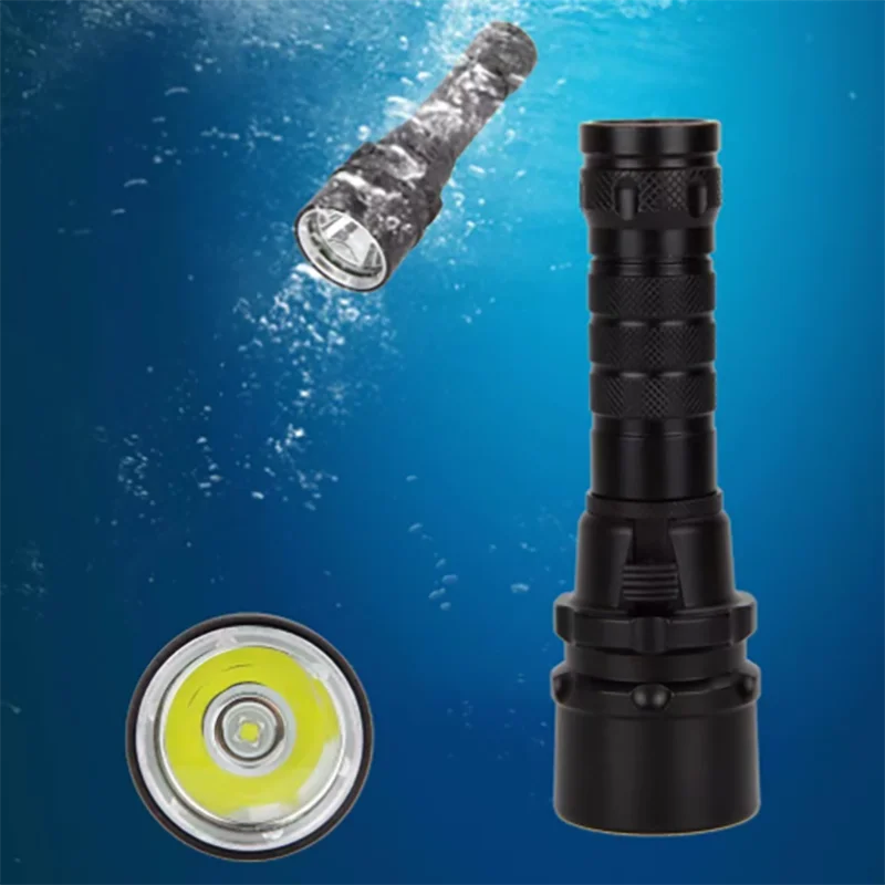 Powerful LED Diving Flashlight Super Bright T6/L2 Professional Underwater Torch IP68 Waterproof Rating Lamp Using 18650 Battery