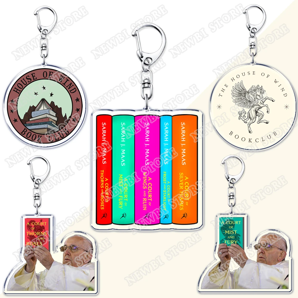 Court of Silver Flames Keychains for Accessories Bag Acotar A Court of Thorns and Roses Cassian Keyrings Jewelry Readers Gifts