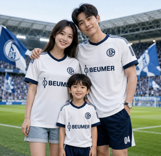 New 26/27 Bundesliga football T-shirt Schalke 04 men's away jersey sports breathable home uniform