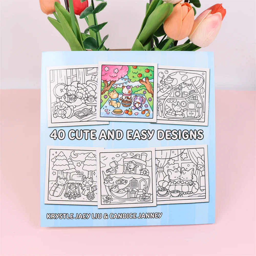 COMFY$COZY Coloring Book TRIPPY&GROOVY Coloring Book for Adult and Teen Featuring Adorable Creepy Creatures Painting Gift image 4