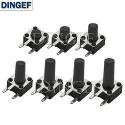 50PCS 4.5X4.5 Micro Switch 4.5*4.5 3P Button Momentary Tactile Tact Push Side 3Pin DIP 4.5X4.5X3.8/4.3/4.5/4.8/5/6/7/8/9/10mm