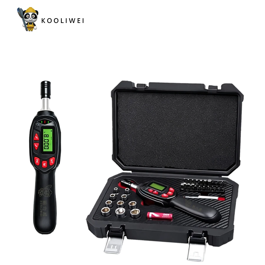 KOOLIWEI 32Pcs Digital Torque Wrench Set, 1/4