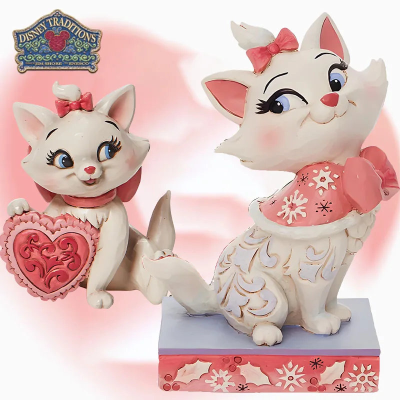 

Disney Original Garage Kit The Aristocats Love Heart Marie Cat&Marie Cat Sitting Pose Anime Action Figures Toys for Girls Gift