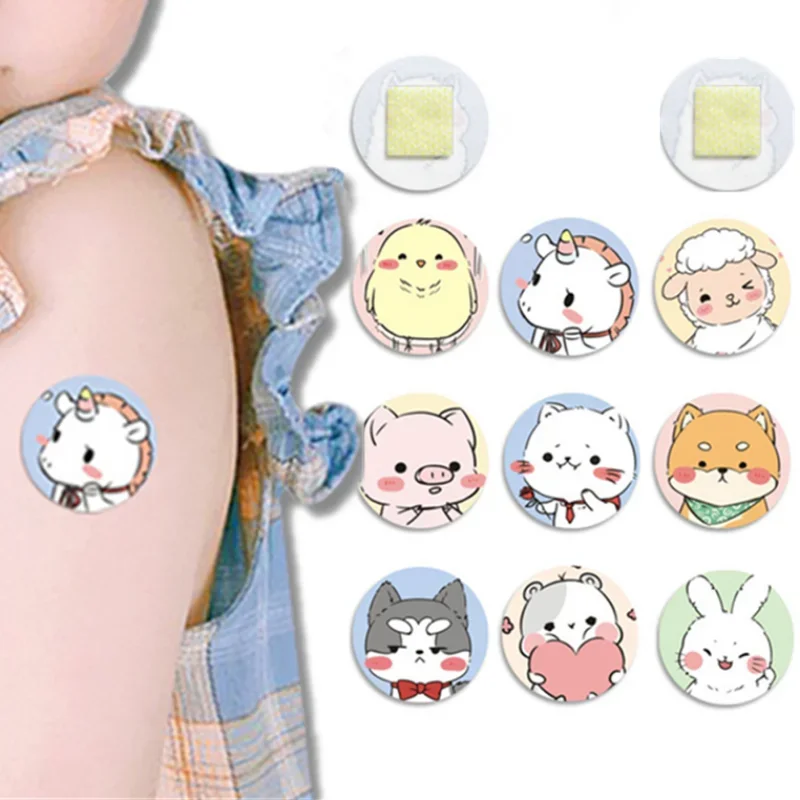 

120pcs/pack Cartoon Round Band Aid Injection Wound Skin Patch for Children Kids First Aid Plasters Strips Adhesive Bandages