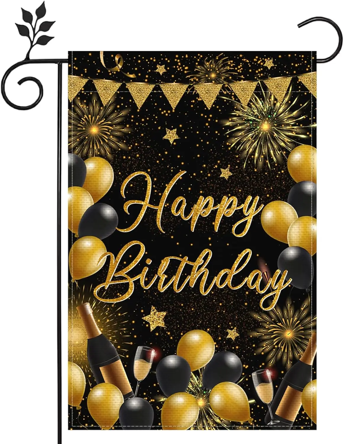 Happy Birthday Beer Ribbon Garden Flag 12x18 inch Double-sided Burlap Family Party Outdoor Courtyard Lawn Xmas Winter Holi d LLG