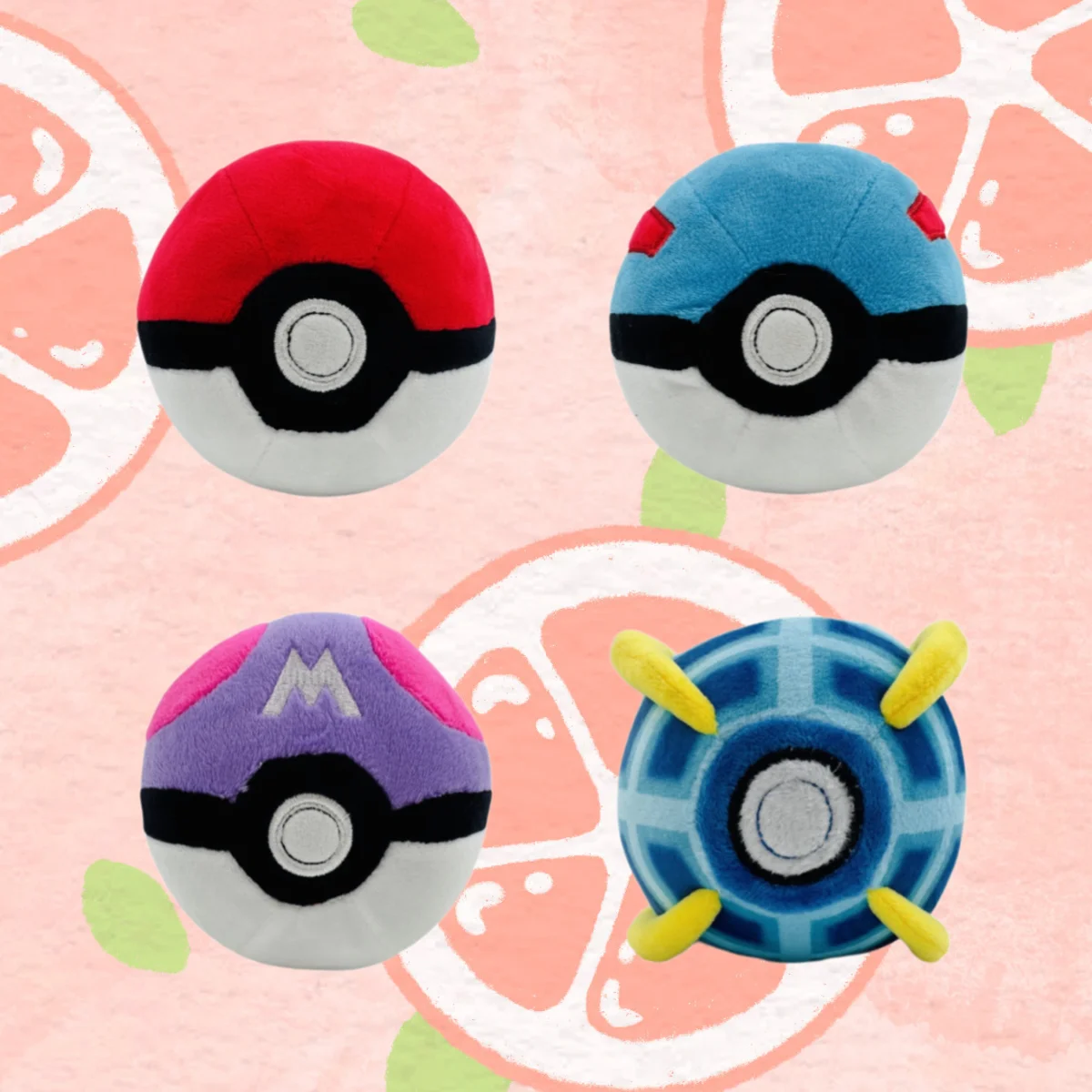 Cute 4 Styles Pokémon Pokeball Plush 12cm Master Great Ultra Premier Ball Soft Stuffed Doll Anime Kids Gift