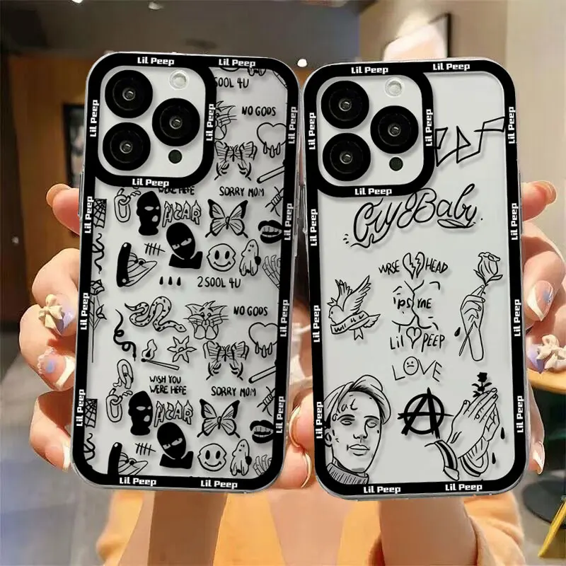 Rapper Lil Peep Singer Hell Boy Phone Case For iPhone 15 14 13 12 11 Mini Pro Max X XR XSMax 6S 7 8 Plus SE20 Transparent Cover