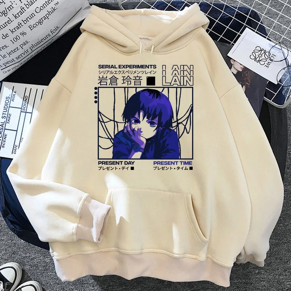 Serial Experiments Lain hoodie sweatshirt anime sweatshirt graphic 2026 hip hop harajuku Female Pockets