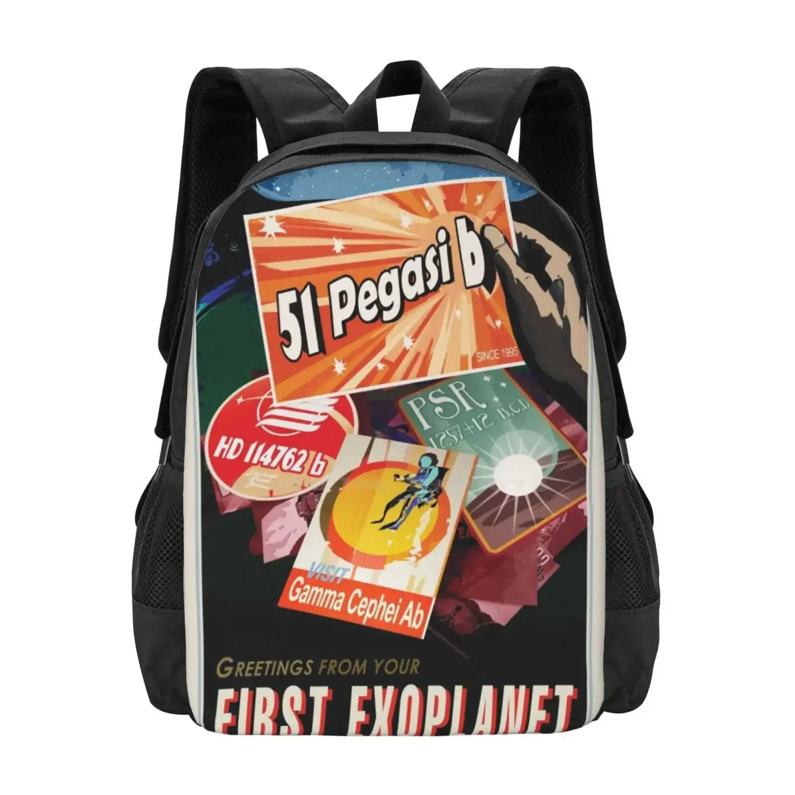 Greetings From Your First Exoplanet Hot Sale Schoolbag Backpack Fashion Bags Jpl Exoplanet Space Kepler 51 Pegasi B