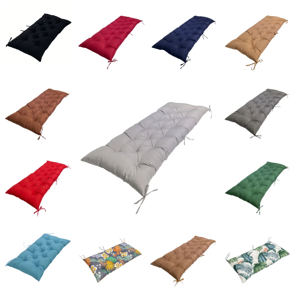 Rectangle Seat Cushion Pad Garden Bench Cushion for Porch Rockers Patio Chair Garden Lounger Wicker Settee Wicker Loveseat