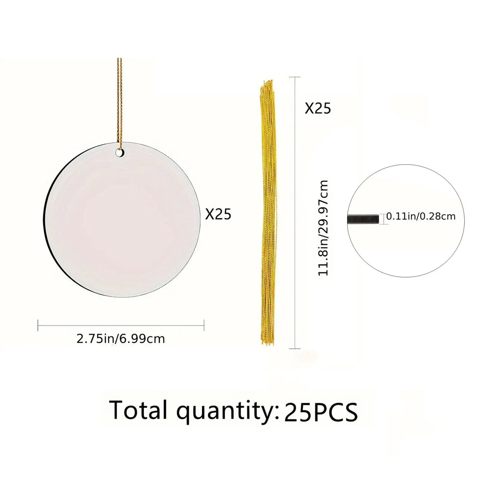 25 шт., деревянные сублимационные рождественские украшения, подвеска в виде елки, незавершенные ломтики дерева для поделок