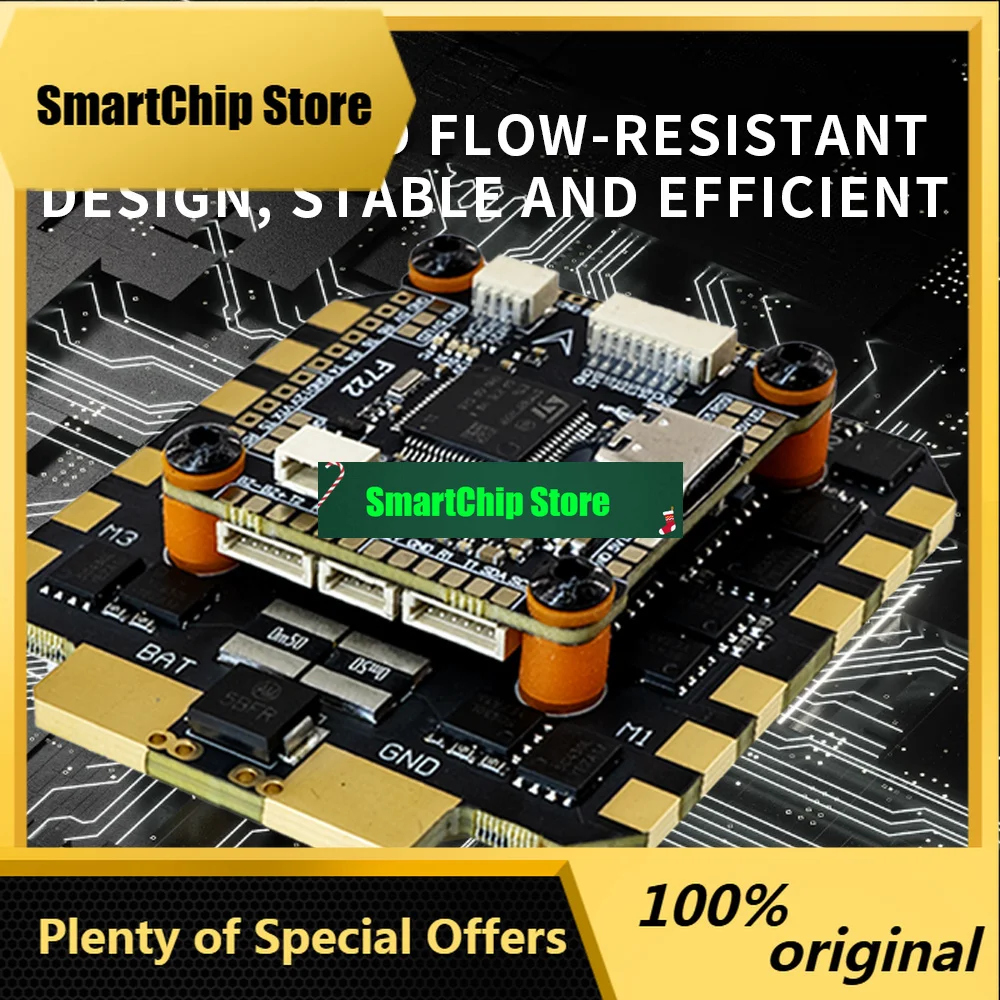 SmCpHPXGRC F722 Stack F722 Flight Controller ICM42688P With BLHeli_32 80A/100A ESC 3-8S LIPO 30.5x30.5mm For FPV Racing Drone RC