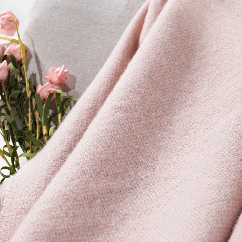 100% Wool Soft and Warm Blanket Modern Simplicity Solid Color Office Nap and Sofa Blanket