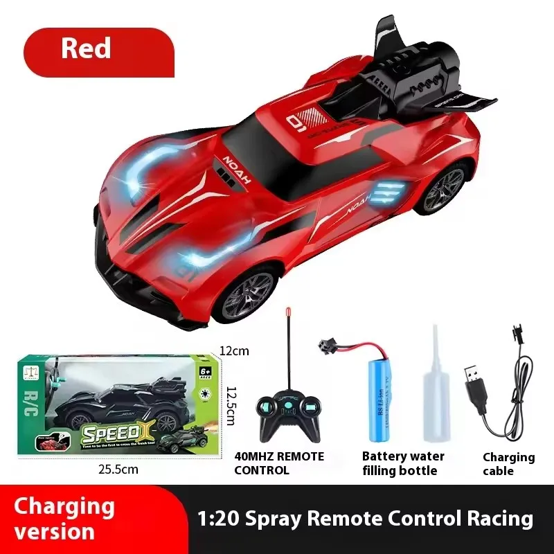1:18 Spray Remote Control Car RC Racing Car with LED Light Smoke Spray Electric Stunt Racing Cars Simulation Sports Car Toys