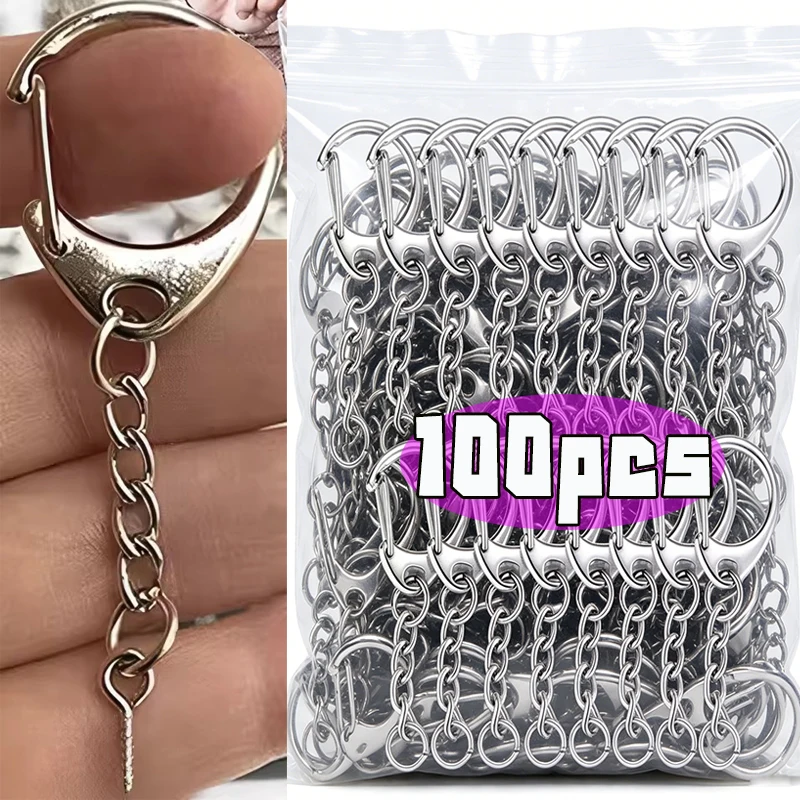 C Shaped Clasps Key Ring Lobster Clasp for DIY Jewelry Making