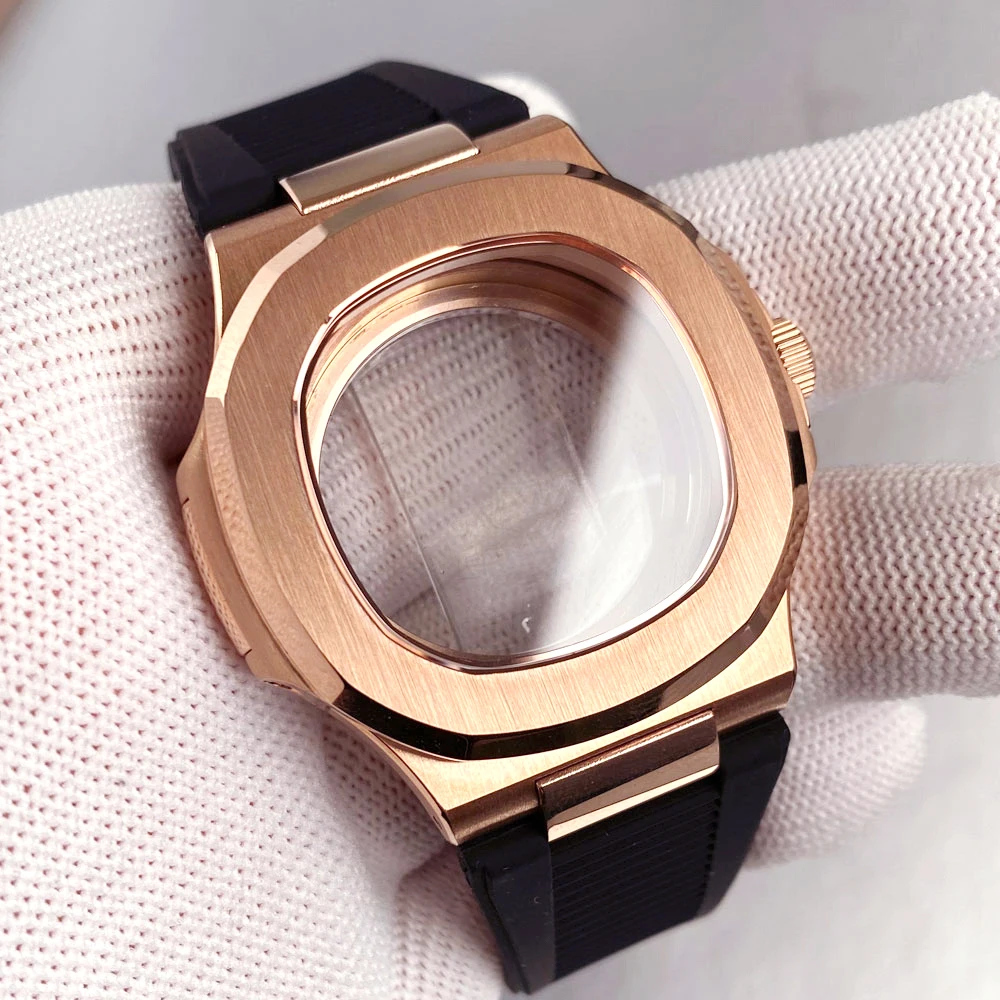 new-40mm-rose-gold-black-stainless-steel-watch-case-for-nautilus-sapphire-glass-20atm-fit-nh35-nh36-nh38-nh70-eta2824-pt5000