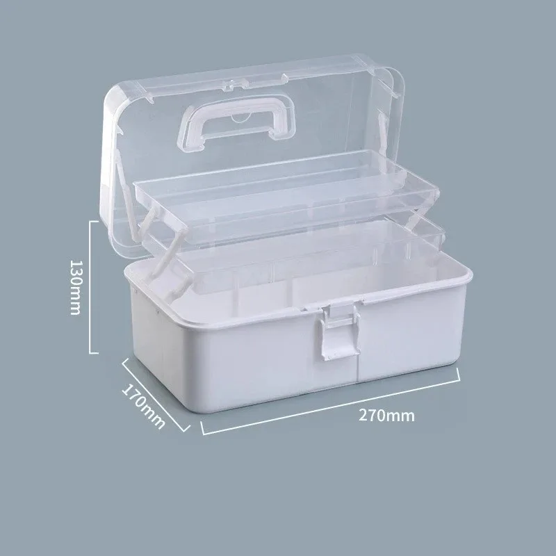 

1PCS Portable 3-Layer Cosmetic Storage Box – Ideal for Home & Travel, Fits Eyeshadow Palettes & Powder Compacts