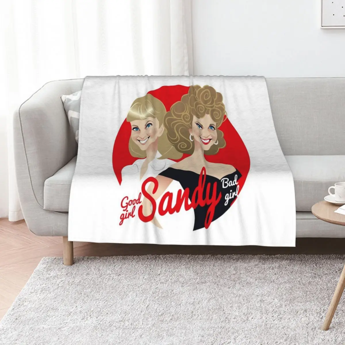 Good girl Sandy Bad girl Throw Blanket Flannel For Sofa Thin Kid'S Bed Fashionable Luxury St Plaid on the sofa Blankets