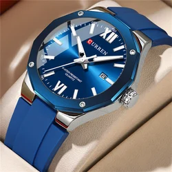 Curren 8465 New Luxury Classic Silicone Simple Watch Business Waterproof Male Clock Luminous Quartz Men Watch reloj hombre