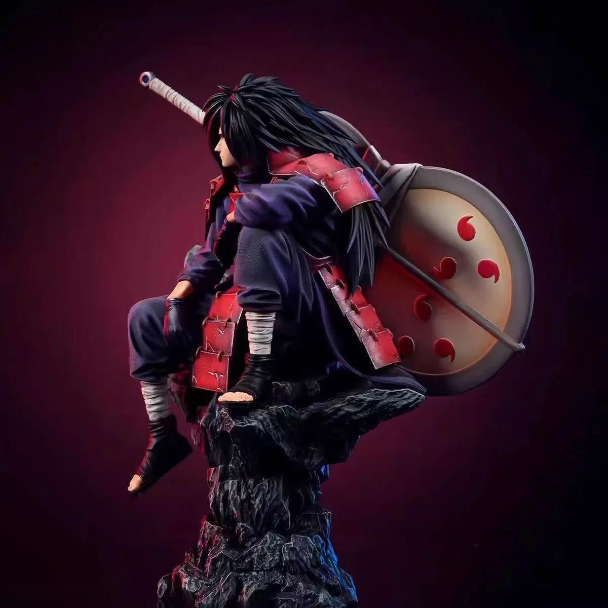 28cm Naruto Anime Action Figures GK Uchiha Madara Figures PVC Collection Model Peripheral Toys Desktop Decoration Toy Kids Gifts view 3
