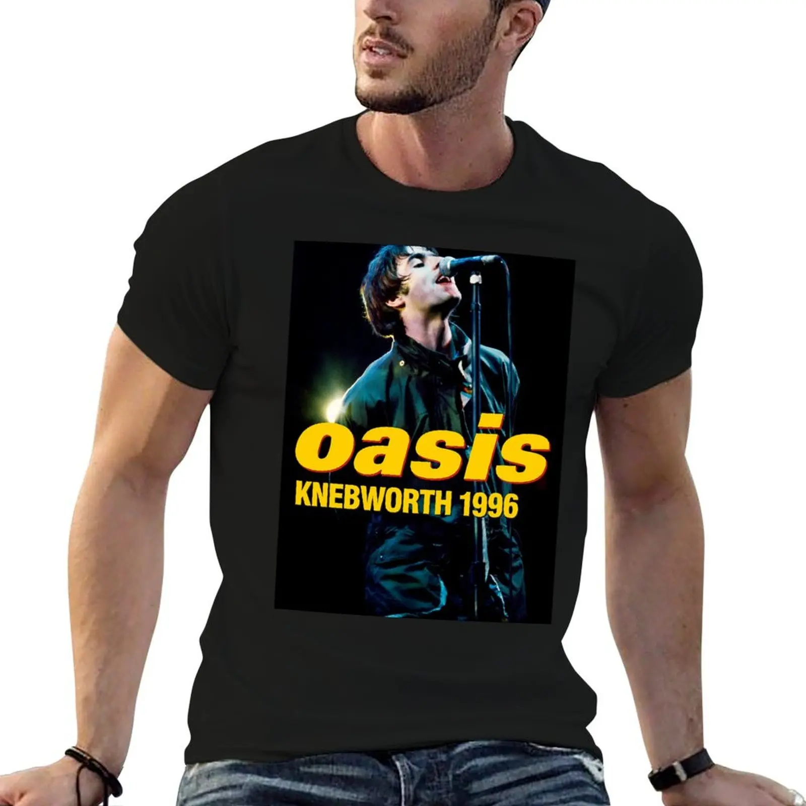 

Live Knebworth O A S I S Sing Song T-Shirt t shirts for man graphic vintage t shirt custom print man t shirt graphic T-shirt