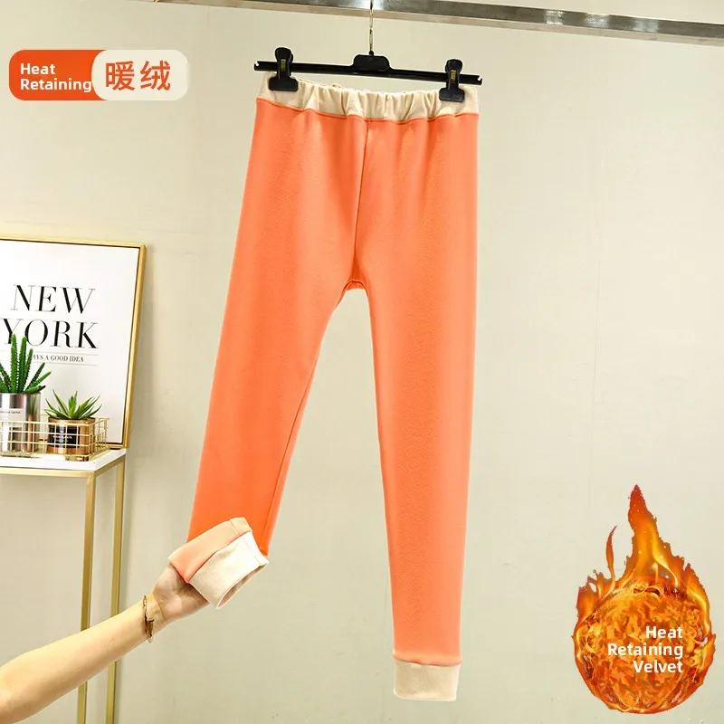 Thiened Fce الخريف السراويل عالية الخصر الجوارب الدافئة المرأة ملابس داخلية ضيقة تناسب السراويل الطويلة توليد الحرارة قاعدة طبقة كوتو...