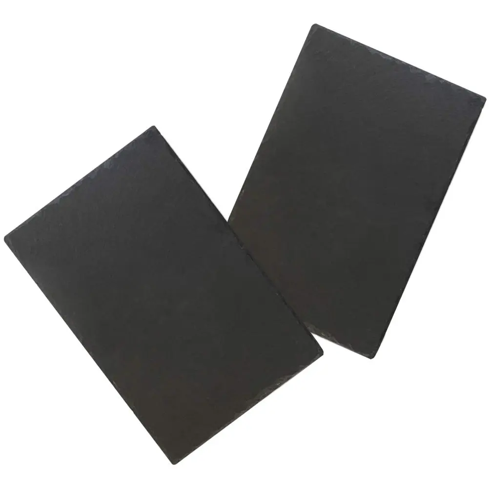 

2Pcs Exquisite Serving Board High-Density Stone Plate for Cheese Charcuterie Sushi Steak Dessert Elegant Wear-Resistant
