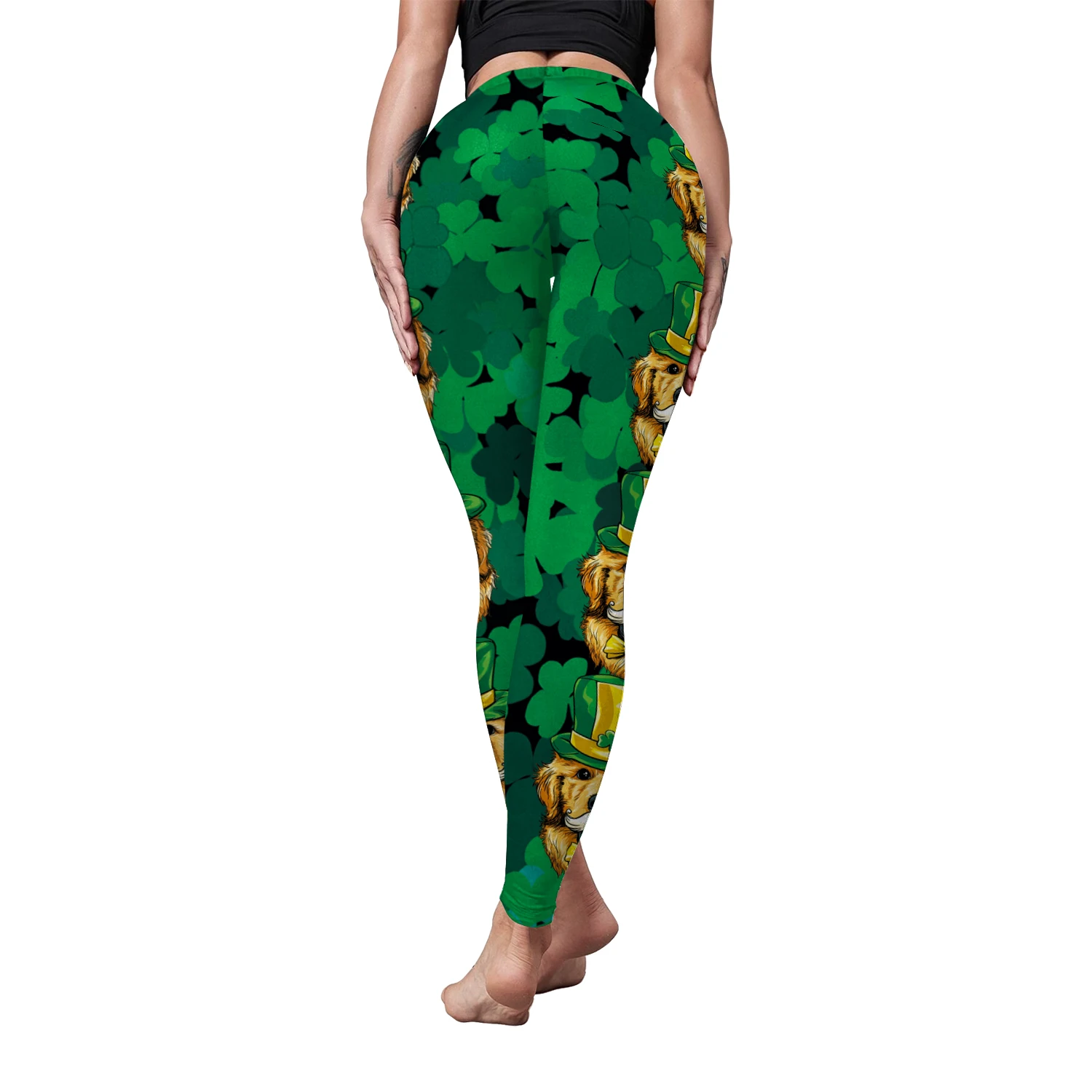 Leggings de fête Shamrock pour femmes, taille haute, collants élastiques doux Irish Everver, pantalons de festival irlandais, habillage de fête