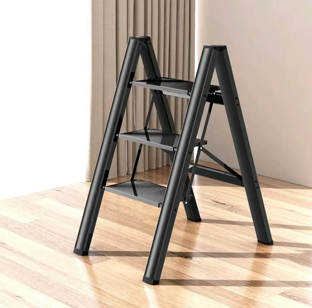 Modern Industrial Telescopic Aluminum Multipurpose Folding Step Ladder EN131 Certified Home Use Supermarket Warehouse 150kg Load