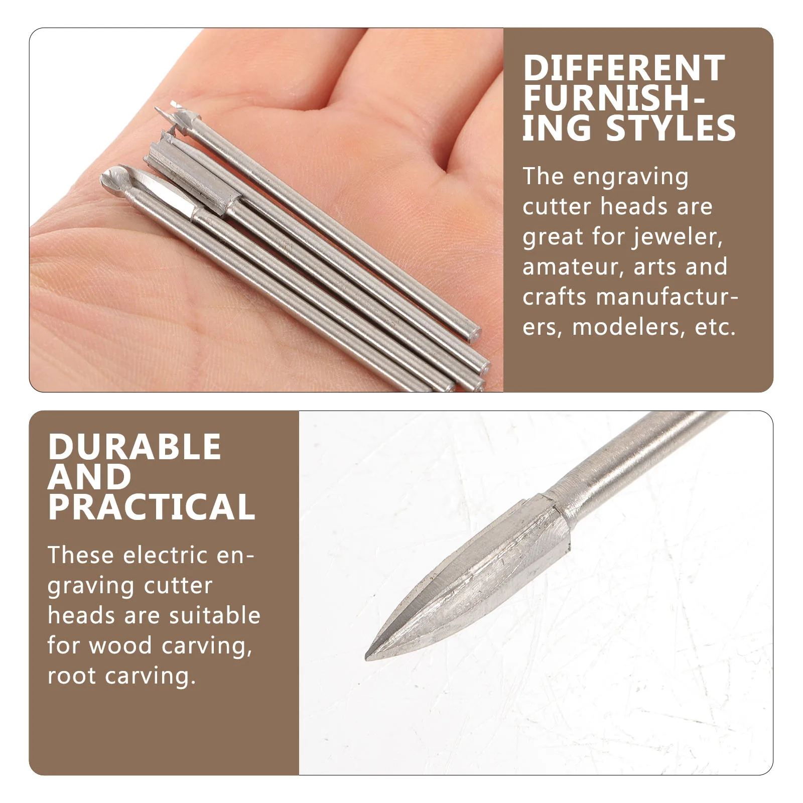 

1 set Woodworking Carving Knife Set 2 35 4mm Electric Engraving Heads for Wood Plastic Root Carving Tools
