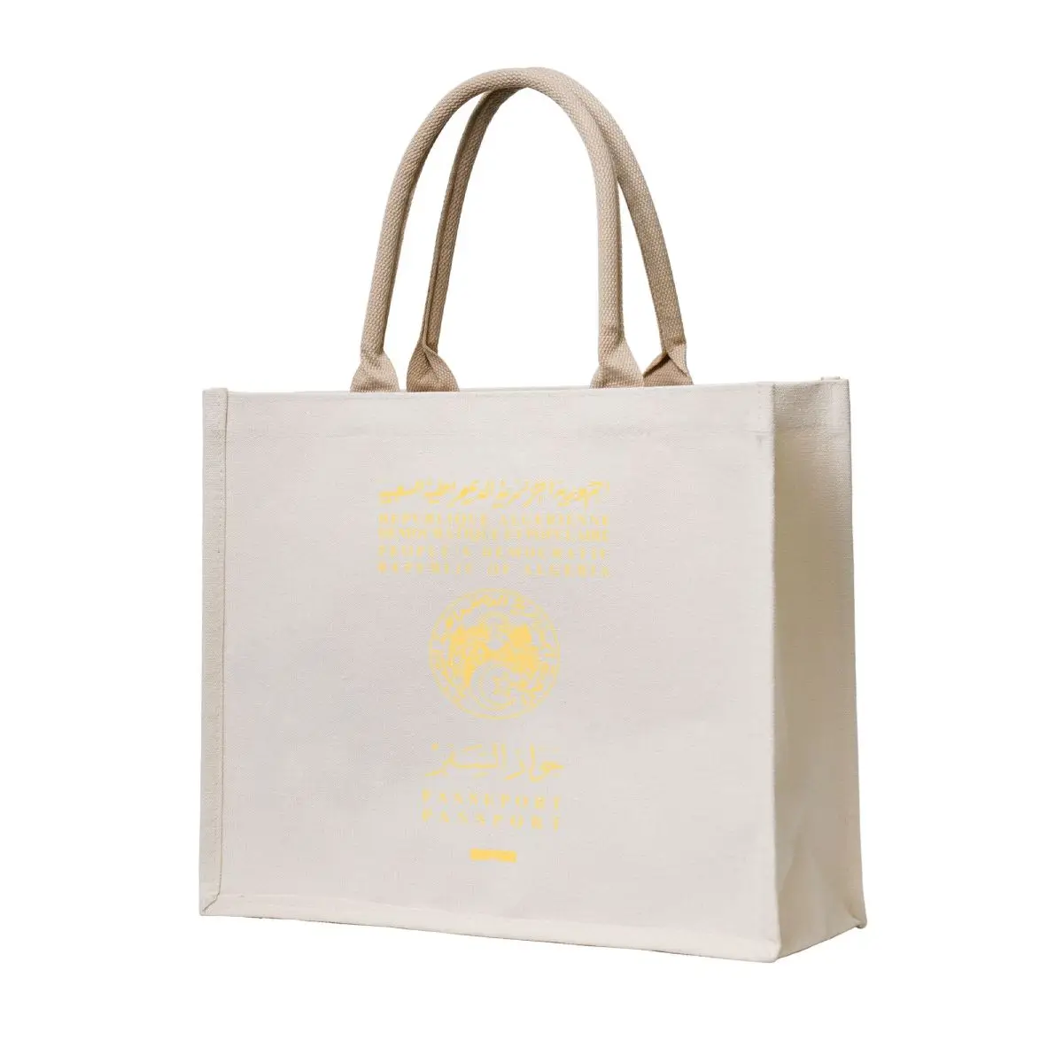 

Algeria Algerian passport Tote Bag custom canvas bag Beach bag handbag