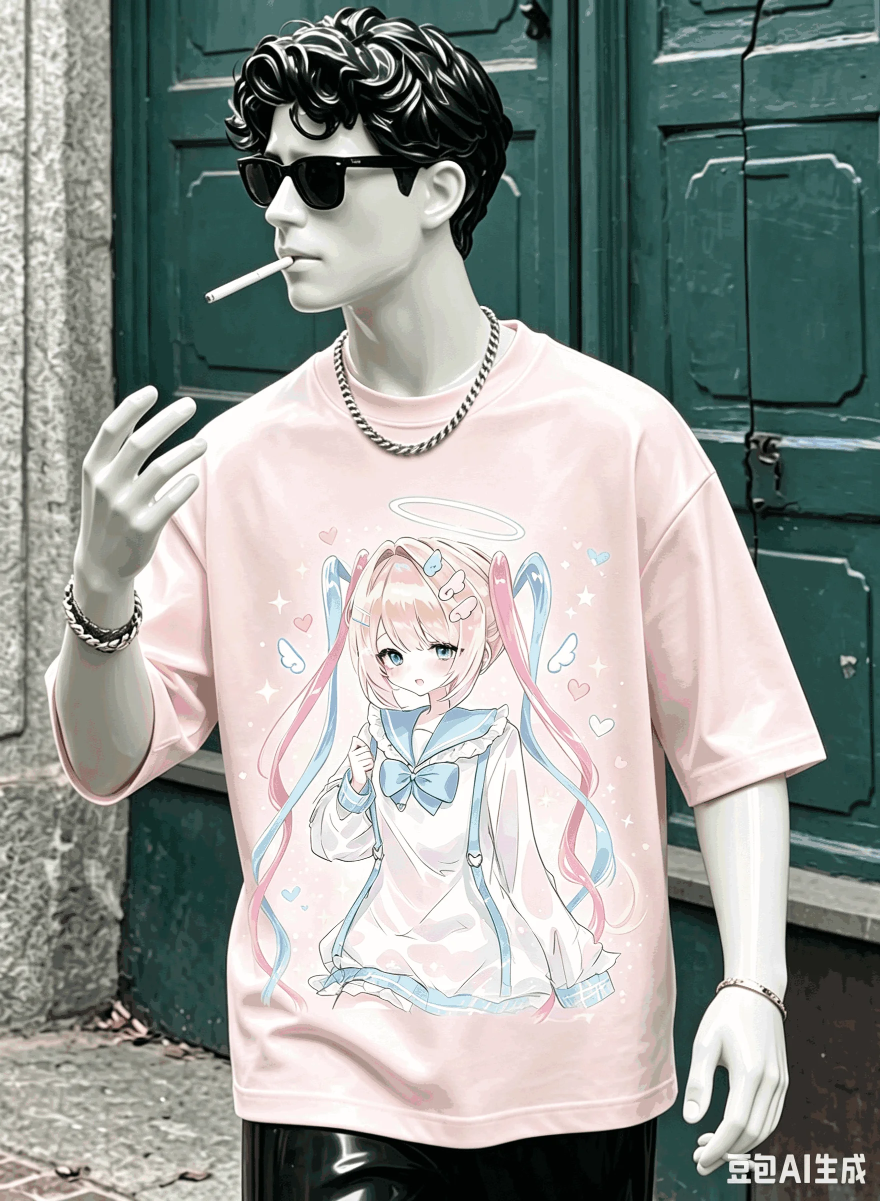 Needy Streamer Overload Übergroßes Unisex-T-Shirt mit Grafikdruck und Rundhalsausschnitt für Männer und Frauen, hochwertig, Y2k, kurze Ärmel, atmungsaktiv – Detail 10