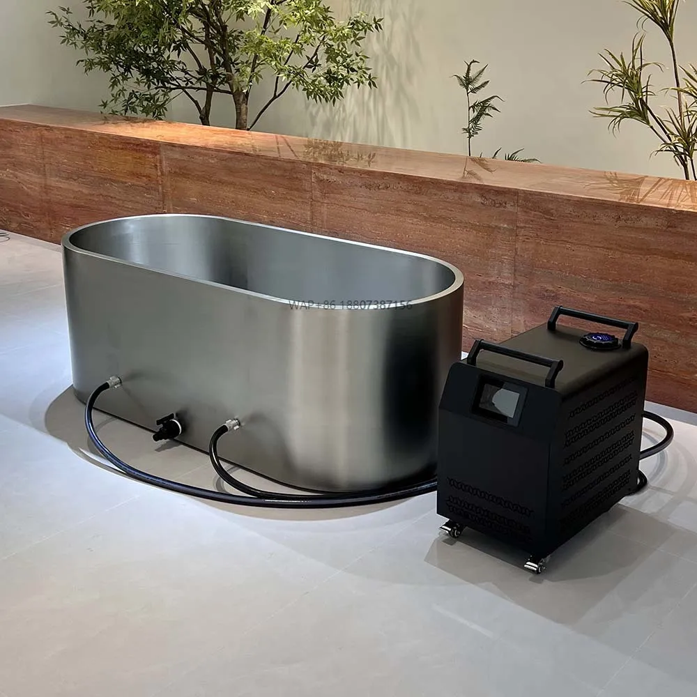 Modern 304 Full Stainless Steel Cold Plunge Oval Ice Water Bath  Tub for Athletes Recovery