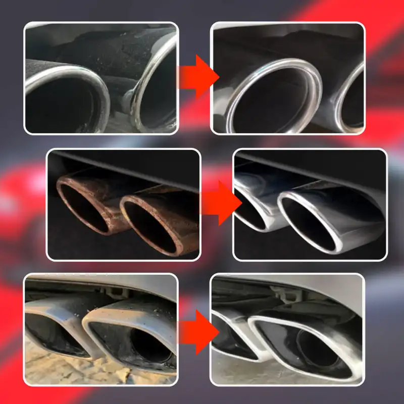 Car exhaust pipe cleaning agent rust removal, carbon deposition removal, black smoke removal cleaning agent car and motorcycle