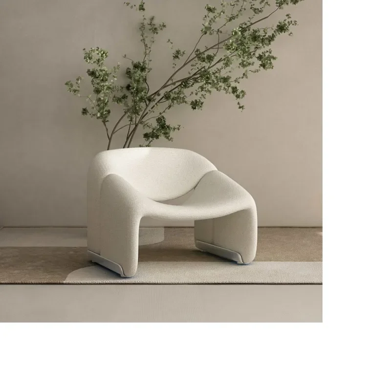 Single Light Luxus extrem einfachen Stuhl Netflix Wabi-Sabi-Stil moderne minimalist ische Designer weiße Krabbe