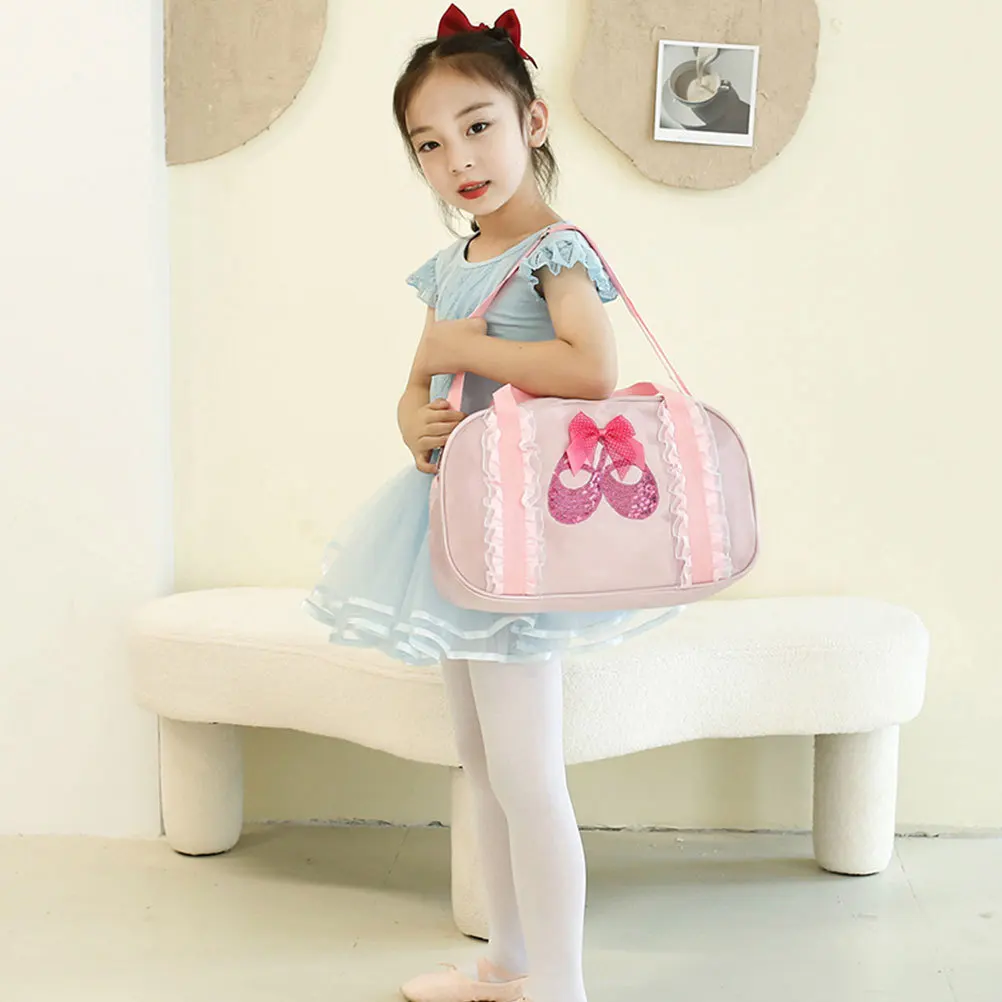 الفتيات حقيبة الرقص الباليه حقيبة التخزين ضوء واحد الكتف Crossbody سعة كبيرة الباليه الرقص على ظهره للأطفال حقيبة للفتيات
