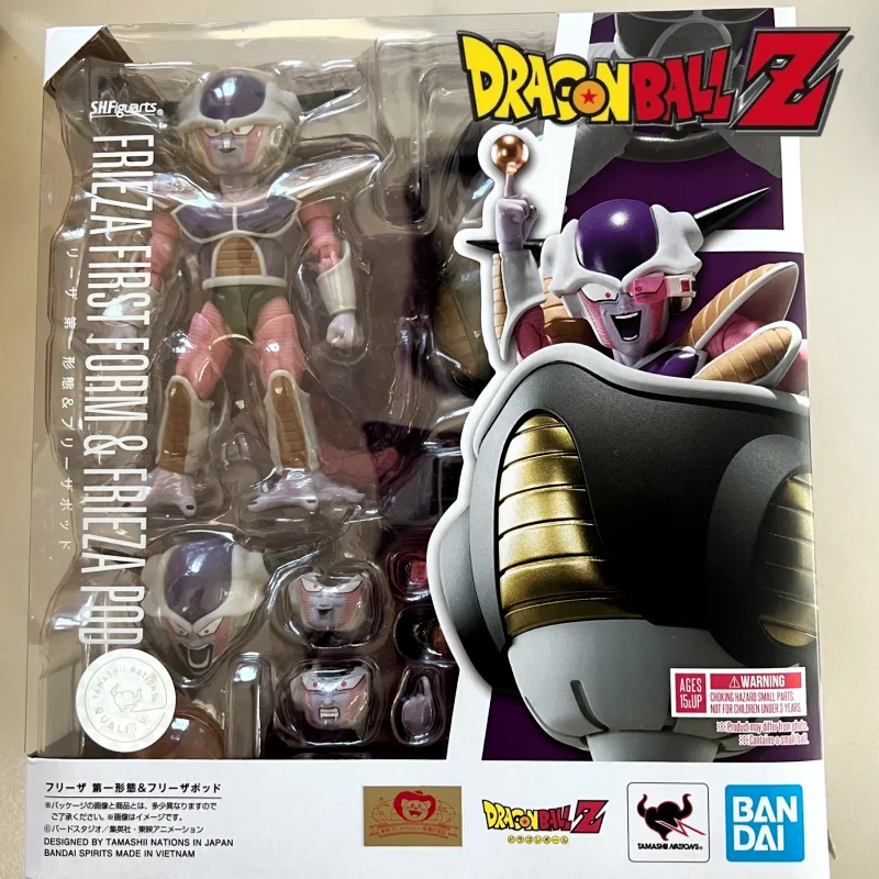 

Bandai Original Dragon Ball Z 16cm Frieza S.h.figuarts Action Figure Shf First Form Frieza Space Pod Anime Collectible Toy