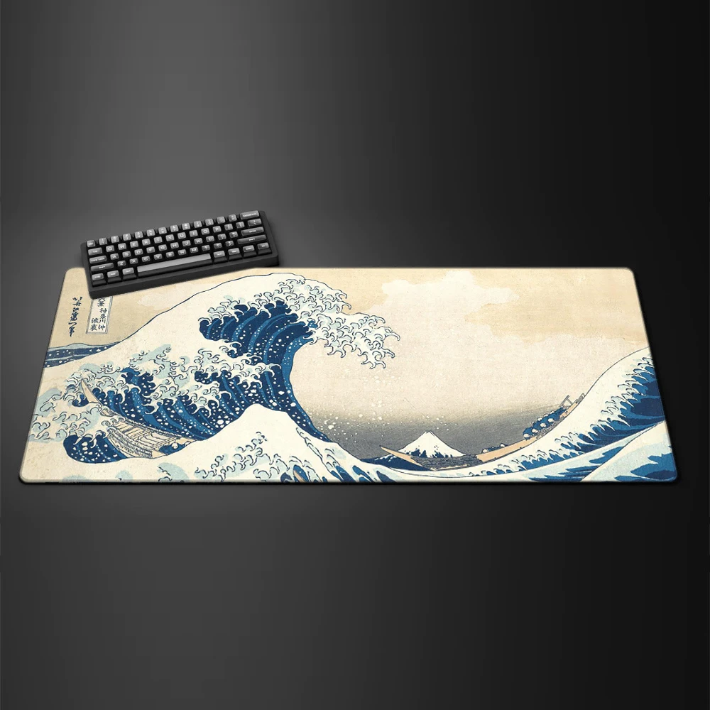 Art Mouse Pad Japan The Great Wave of Kanagawa Large Gaming Mousepad Gamer Keyboard Mouse Mats Office Computer Laptop Desk Mat