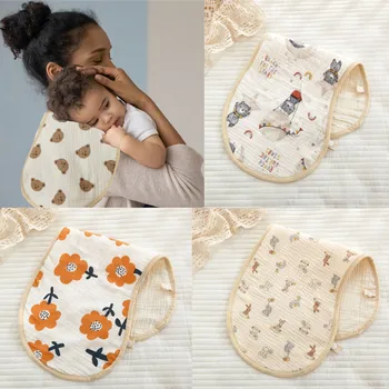 טהור כותנה גזה תינוק סינר 6 שכבות כותנה מוסלין יילוד גיהוק בד סופר סופג ילד רוק נדנה מגבת תינוק האכלה דברים