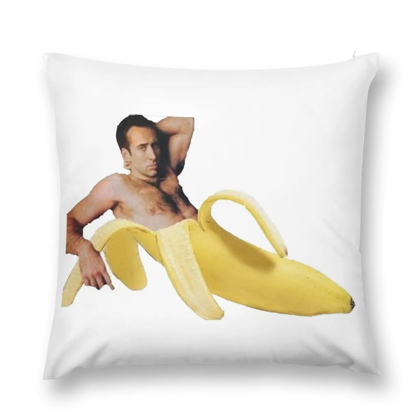 

Nicholas Cage Sexy Banana Pose Throw Pillow Christmas Covers For Cushions Throw Pillow Pillows Aesthetic Sofa Cushions Cover