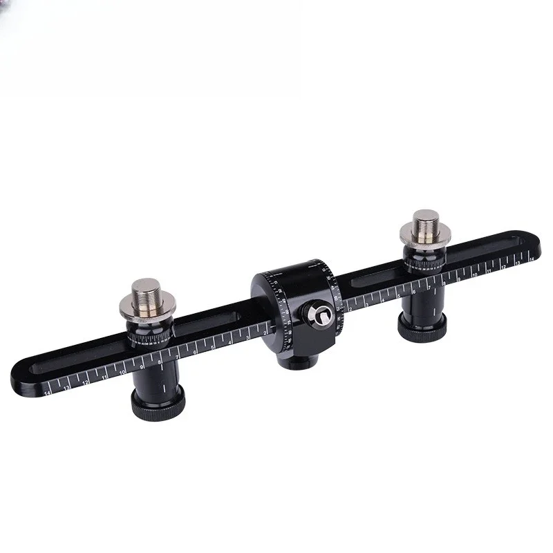 

Multifunctional Stereo Recording Dual Microphone Stand Stand with Scale
