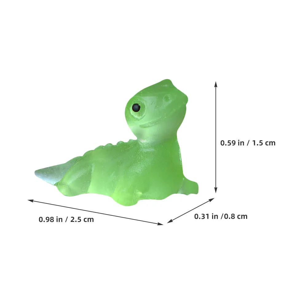 60Pcs Night Glow Mini Lizard Garden Decoration Cute Resin Small Animal Landscape Micro Craft Glow in Dark Miniature Figures