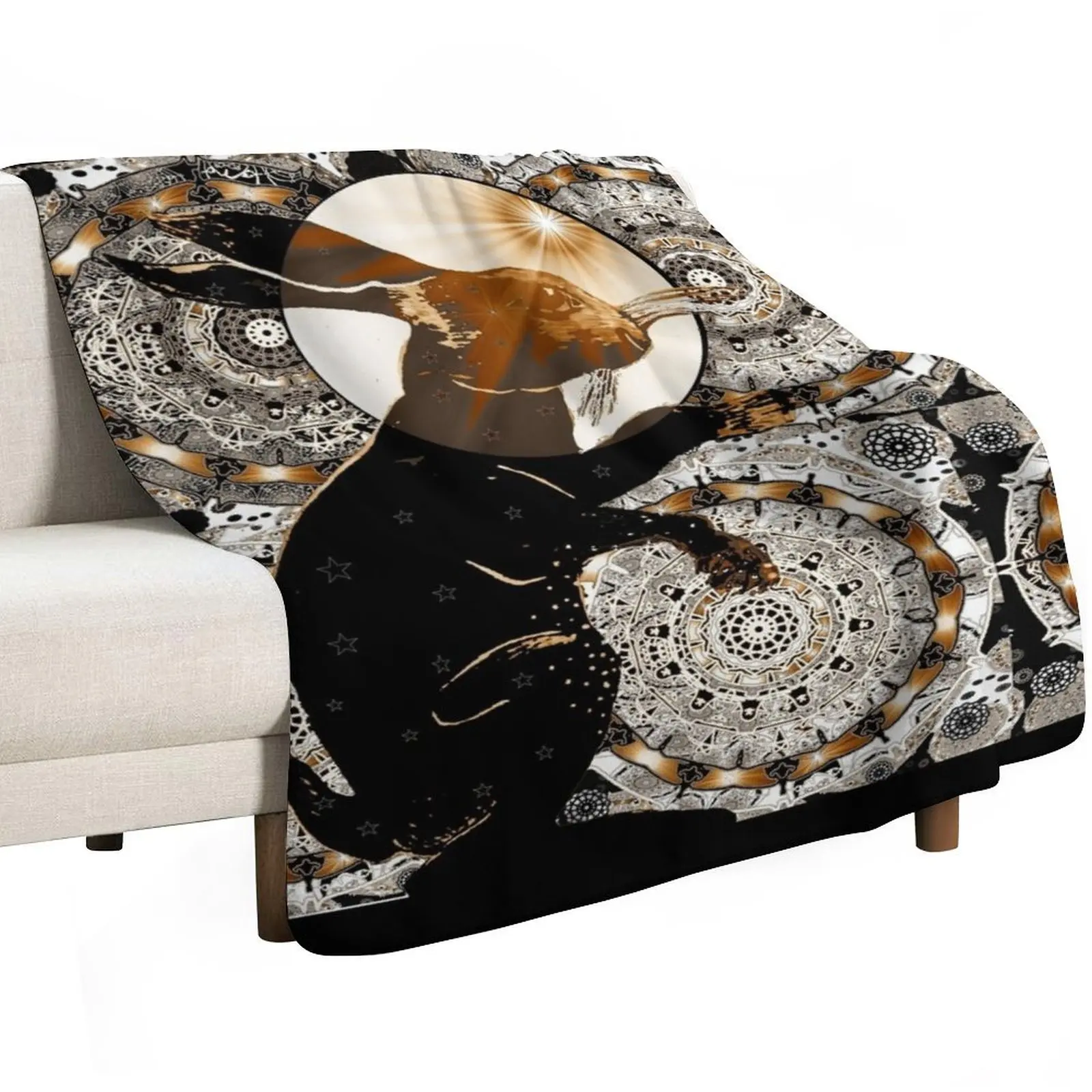 Nocturne Star Hare Throw Blanket Flannel Fabric Summer Beddings funny gift Soft Big Fashion Sofas halloween Blankets