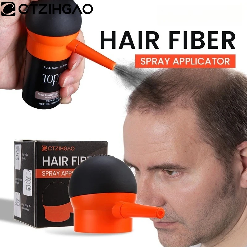 Hair Fiber Spray Applicator Pump Hair Fiber Spray Applicator Extension Nozzle Pump Hair Growth Fiber Comb Hair Loss Extensions