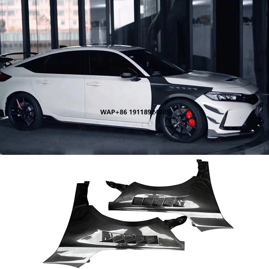 

CT Style Carbon Fiber Front Vented Fender for XI 11th Gen.Type R FL5 2023+ Front Bumper Side Fender Bodykit