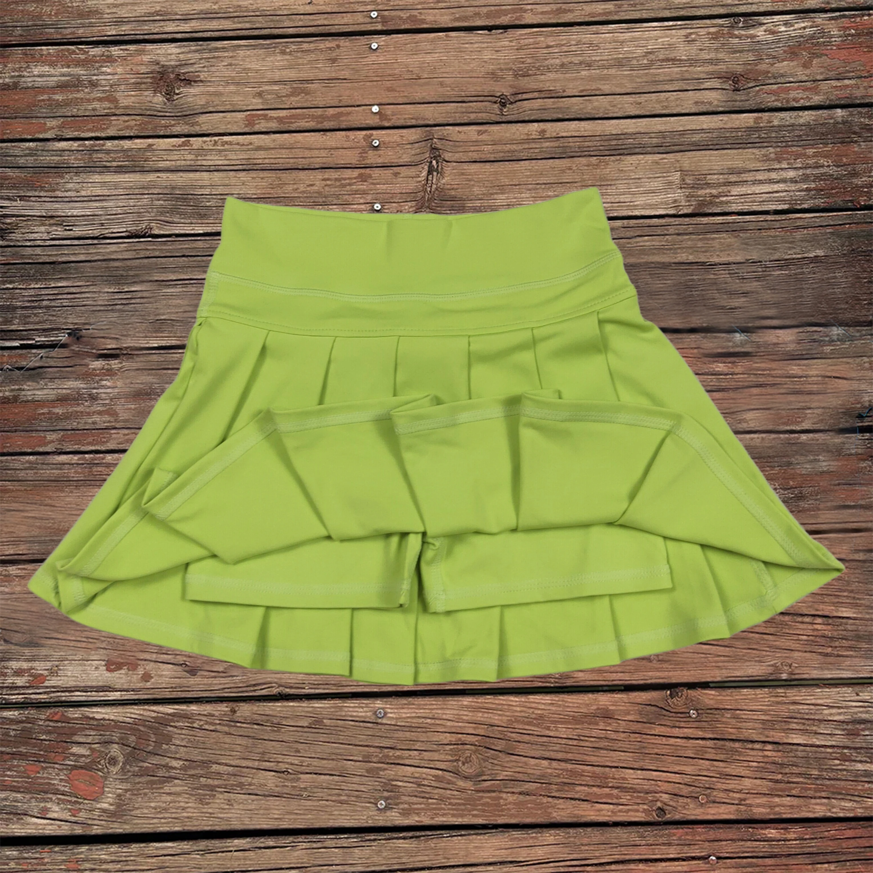 

Wholesale Baby Girls Pleated Skirts Summer Toddler Green Yoga Active Wear Skort Shorts Infant Kids Children Boutique Clothes
