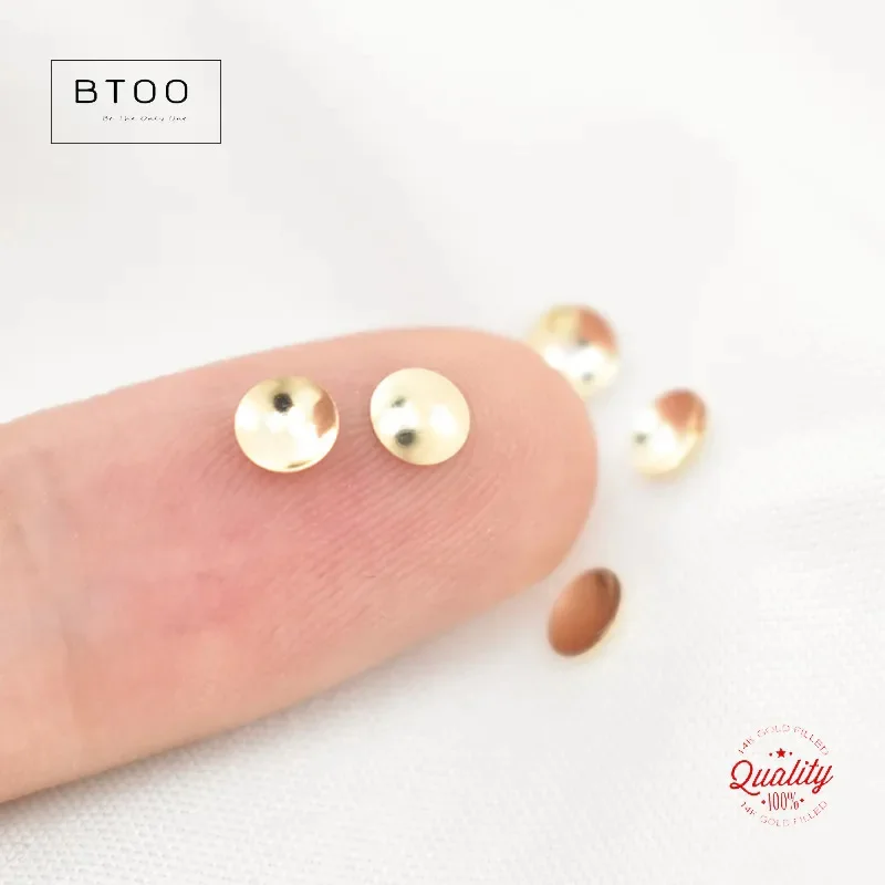14 Karat Gold gefüllte Perlen kappe loch lose Lampe 3mm/4mm/5mm Gold perlen kappe Befunde DIY Zubehör trüben resistenten Schmuck Befunde – Detail 11