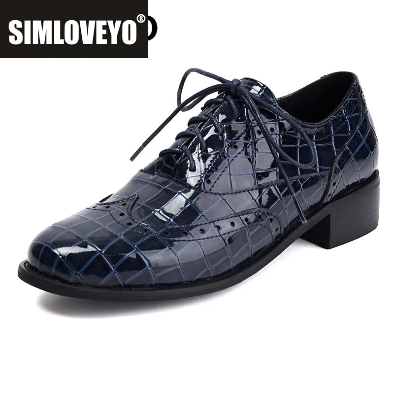 

SIMLOVEYO 2025 Новый дизайн Женские туфли-лодочки с круглым носком и блочным каблуком 3,5 см на шнуровке Большой размер 46 47 48 Повседневная офисная женская обувь для отдыха