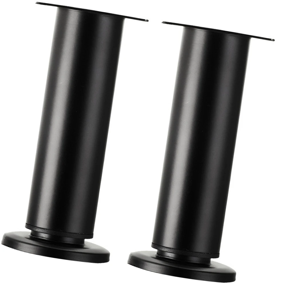 

2 Pcs Black Metal Adjustable Furniture Legs 18-30cm Telescopic Support Feet for Sofa Table Cabinet Bed Stable Extendable
