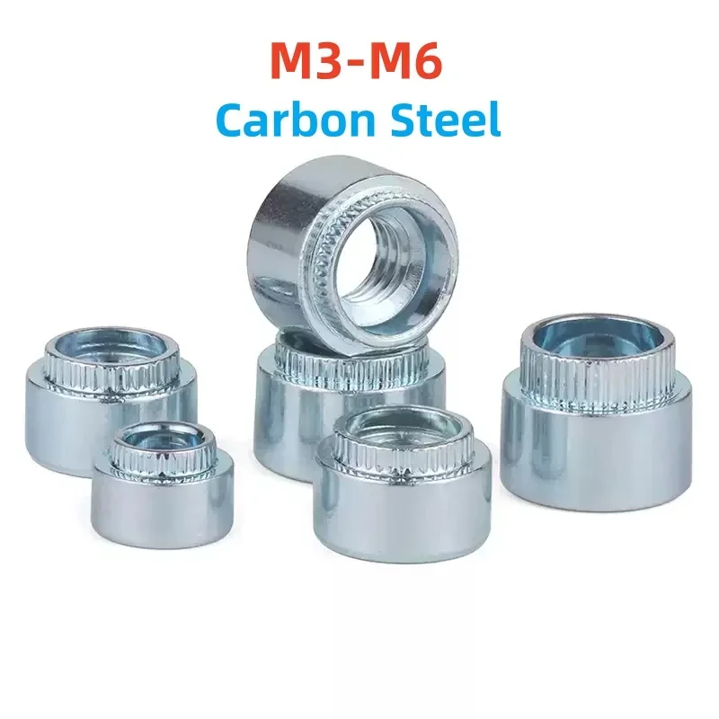 M3 M4 M5 M6 Galvanized Carbon Steel Riveting Nut Step Embossing Rivet Nut Press Riveting Nut